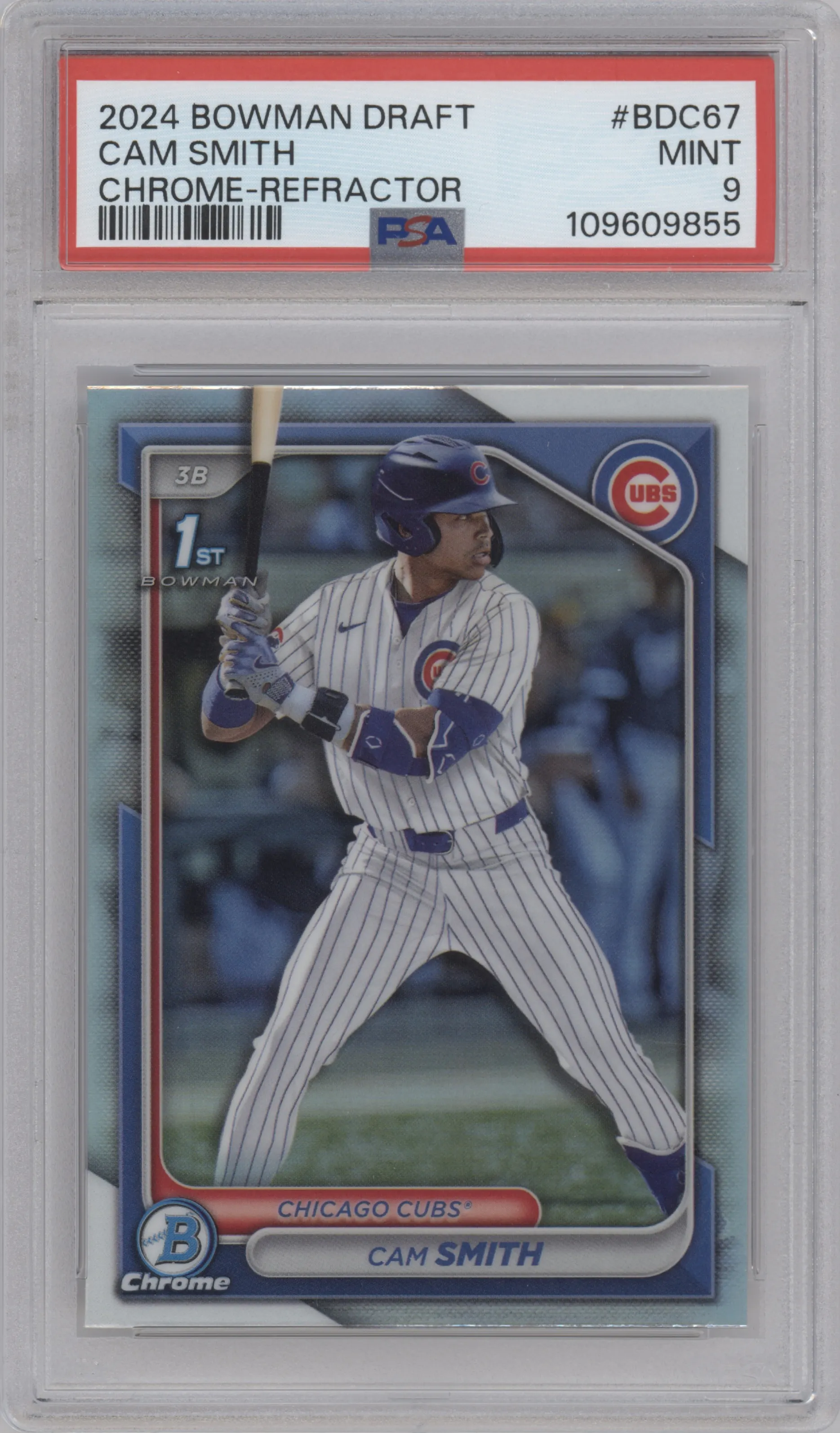 2024 Bowman Draft Chrome Cam Smith Refractor PSA 9