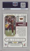 Brian Robinson Jr. from the 2022 Panini Contenders set graded by PSA and given an overall grade of 9.