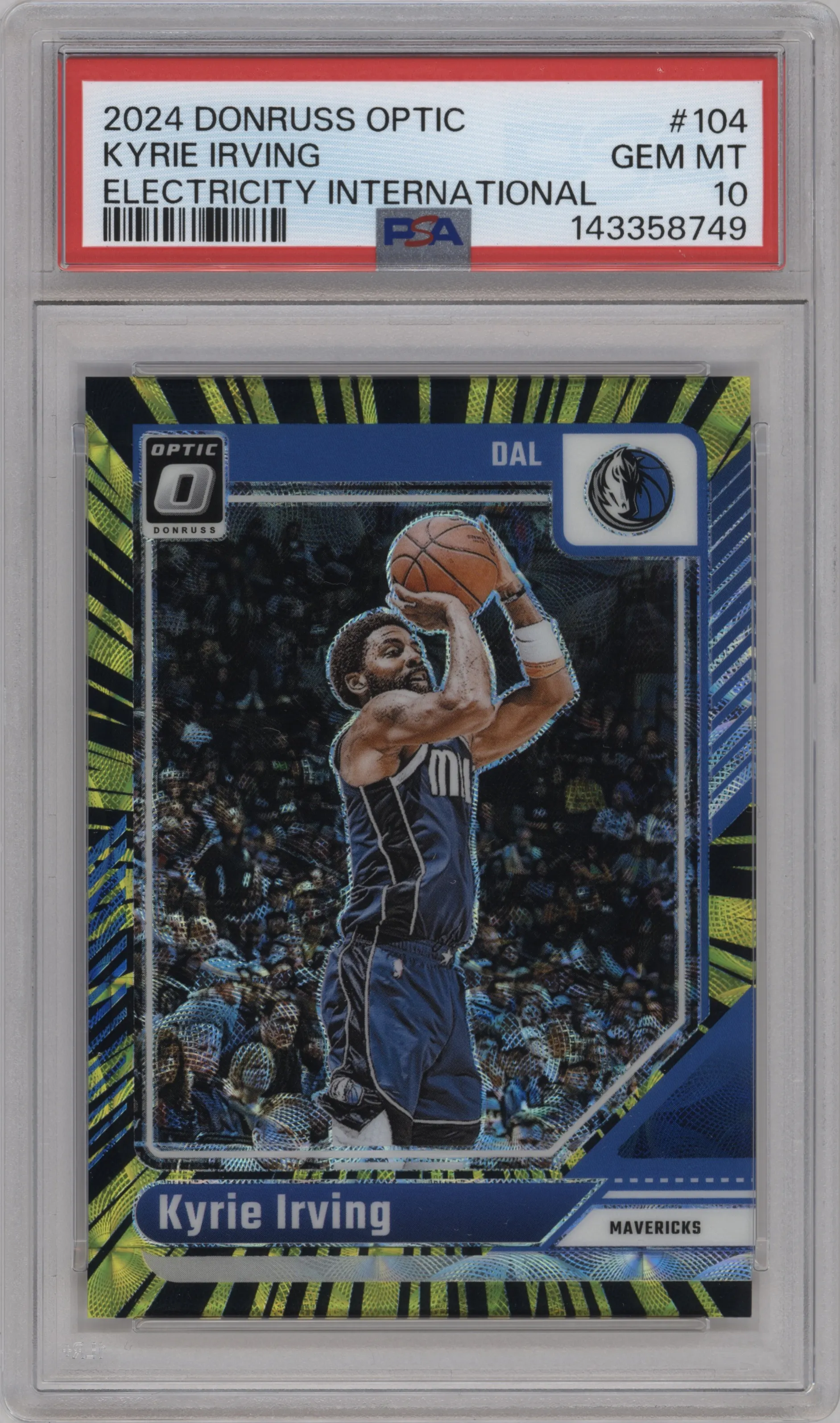 2024 Donruss Optic Kyrie Irving Electricity International PSA 10
