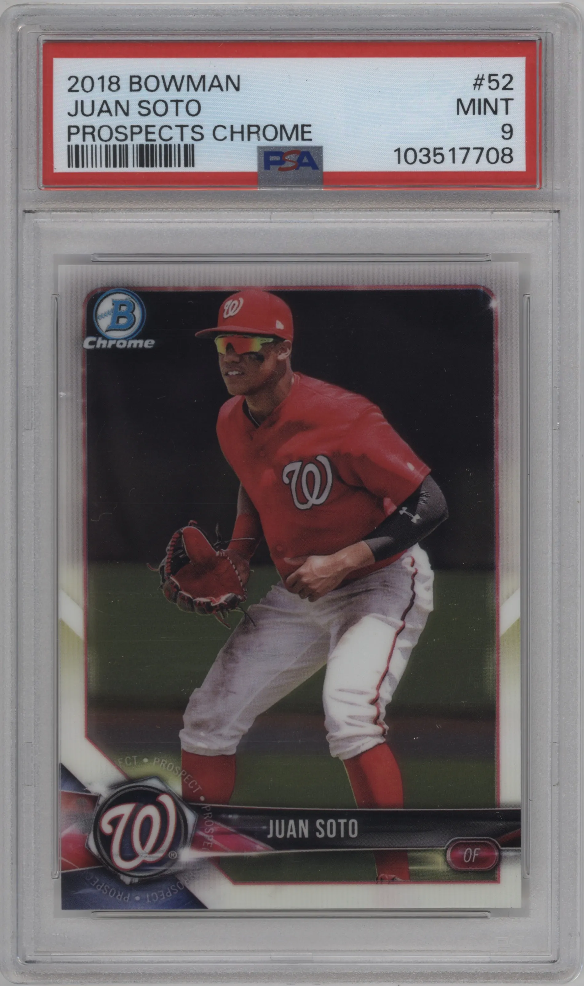 2018 Bowman Chr.Pros. Juan Soto PSA 9