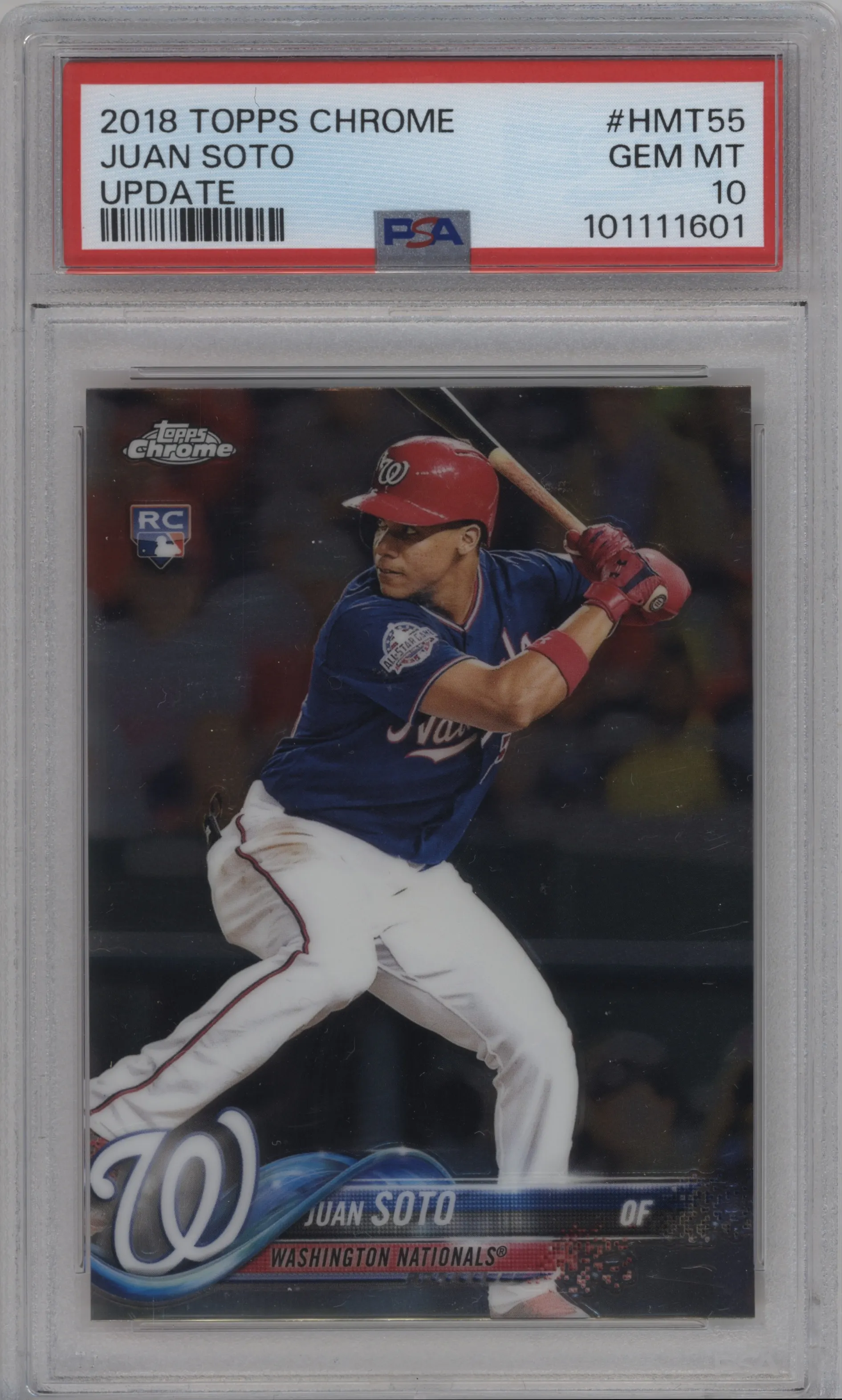 2018 Topps Chrome Update Juan Soto PSA 10