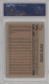 Pete Rose from the 1983 Topps set graded by PSA and given an overall grade of 9.