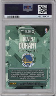 Kevin Durant from the 2016-17 Panini Studio set graded by PSA and given an overall grade of 10.