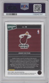 Jimmy Butler from the 2020-21 Panini One and One set graded by PSA and given an overall grade of 10.
