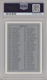 Rickey Henderson from the 1990 Leaf set graded by PSA and given an overall grade of 10.