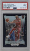 Donovan Mitchell from the 2023-24 Panini Prizm Deca set featuring a Black parallel graded by PSA and given an overall grade of 9.
