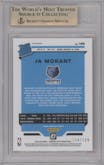 Ja Morant from the 2019-20 Panini Donruss Optic set featuring a Orange parallel graded by Beckett and given an overall grade of 9.5.