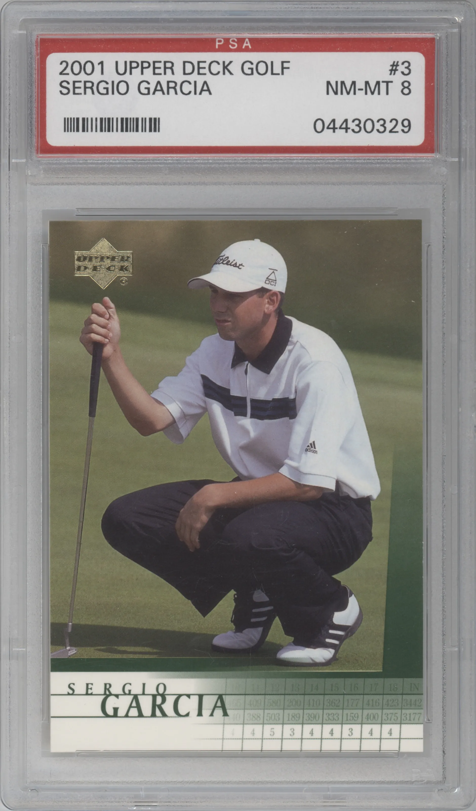 2001 Upper Deck Sergio Garcia #3 PSA 8