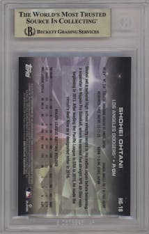 Shohei Ohtani from the 2024 Topps  set graded by Beckett and given an overall grade of 9.5.