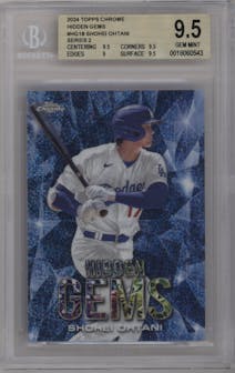 Shohei Ohtani from the 2024 Topps  set graded by Beckett and given an overall grade of 9.5.