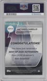 Antonio Cabello from the 2020 Bowman’s Best set graded by PSA and given an overall grade of 10.
