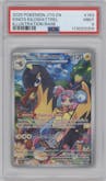 Iono's Kilowattrel from the 2025 Pokemon SV set graded by PSA and given an overall grade of 9.