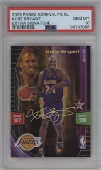 Kobe Bryant from the 2009-10 Panini Adrenalyn XL set graded by PSA and given an overall grade of 10.