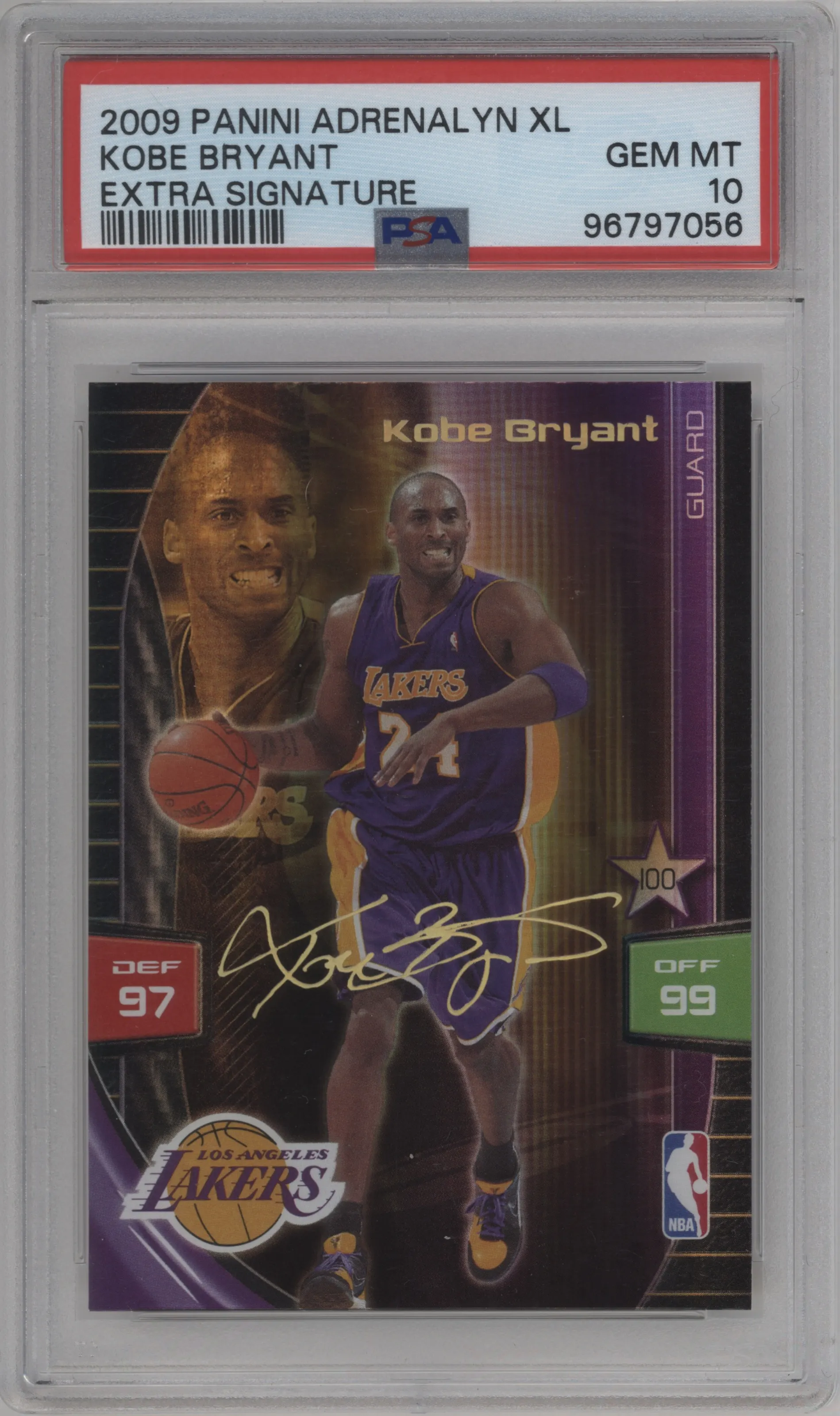 2009 Panini Adrenalyn XL Extra Sig. Kobe Bryant #NNO PSA 10