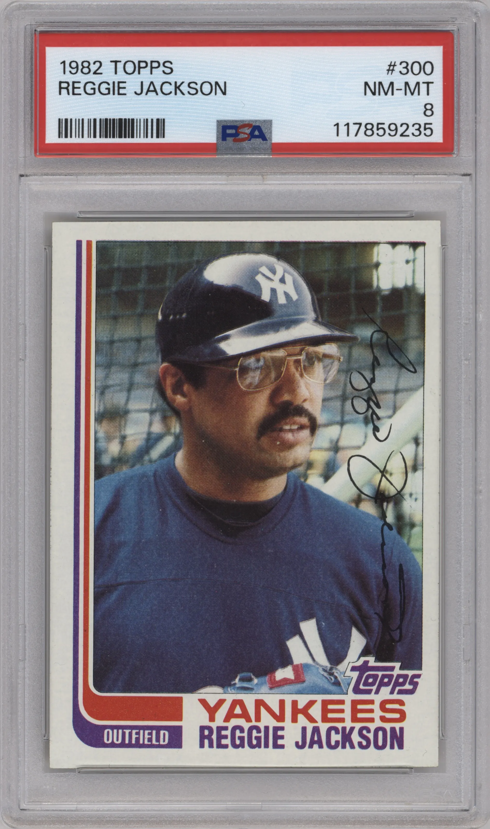 1982 Topps Reggie Jackson PSA 8