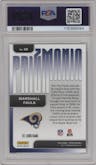 Marshall Faulk from the 2024 Panini Prizm set graded by PSA and given an overall grade of 9.