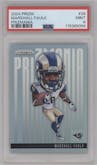 Marshall Faulk from the 2024 Panini Prizm set graded by PSA and given an overall grade of 9.