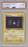 Magnemite from the 2000 Pokemon set graded by PSA and given an overall grade of 8.