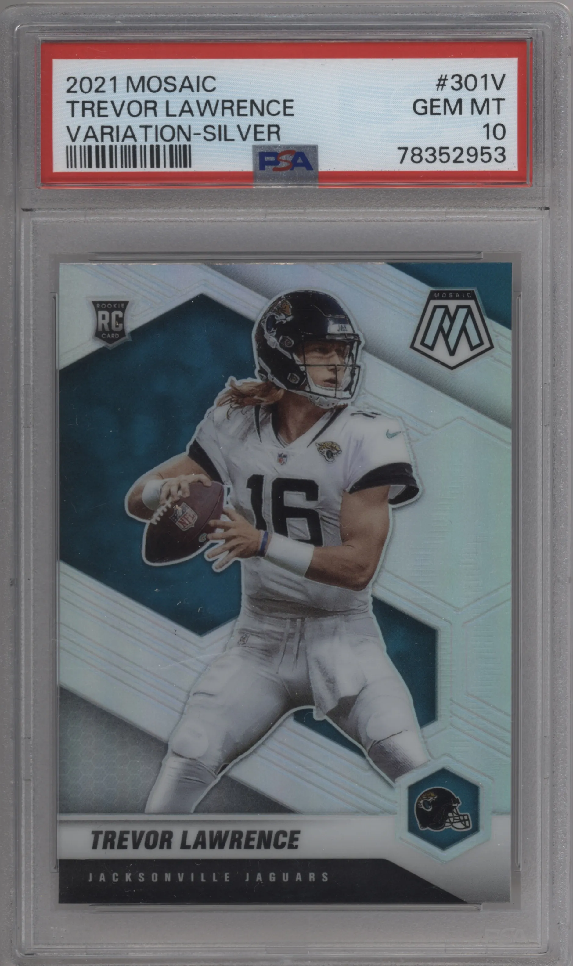 2021 Panini Mosaic Rke.Var. Trevor Lawrence Silver PSA 10