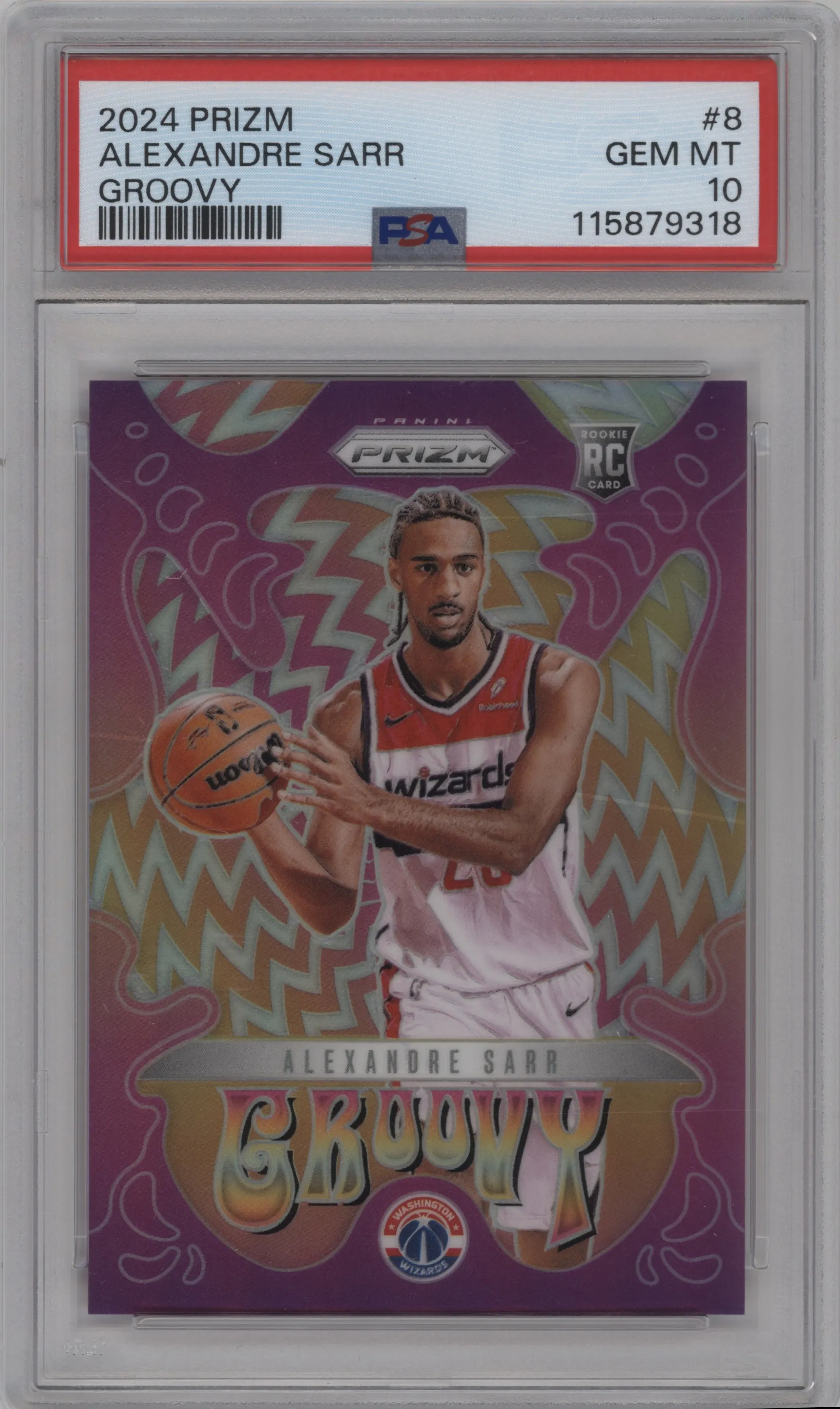 2024 Panini Prizm Groovy Alexandre Sarr #8 PSA 10