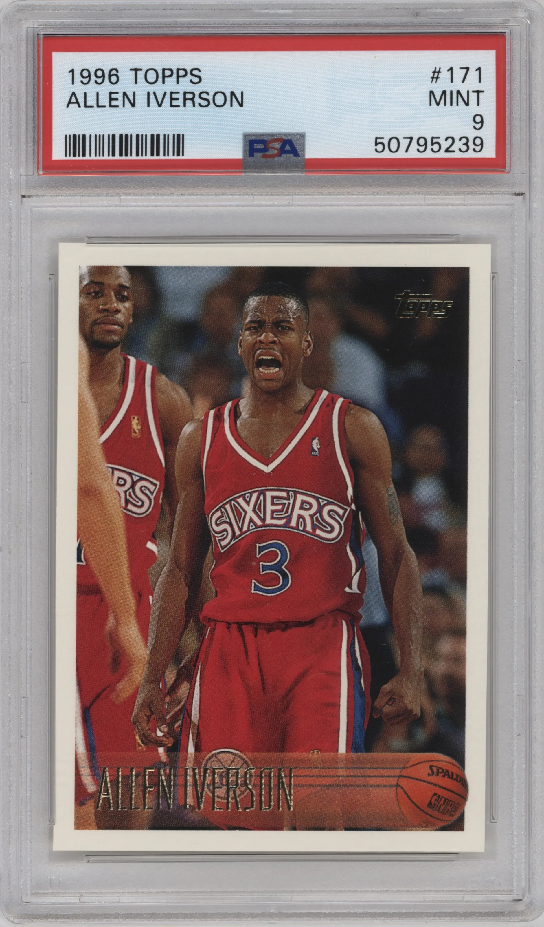 1996 Topps Allen Iverson #171 PSA 9