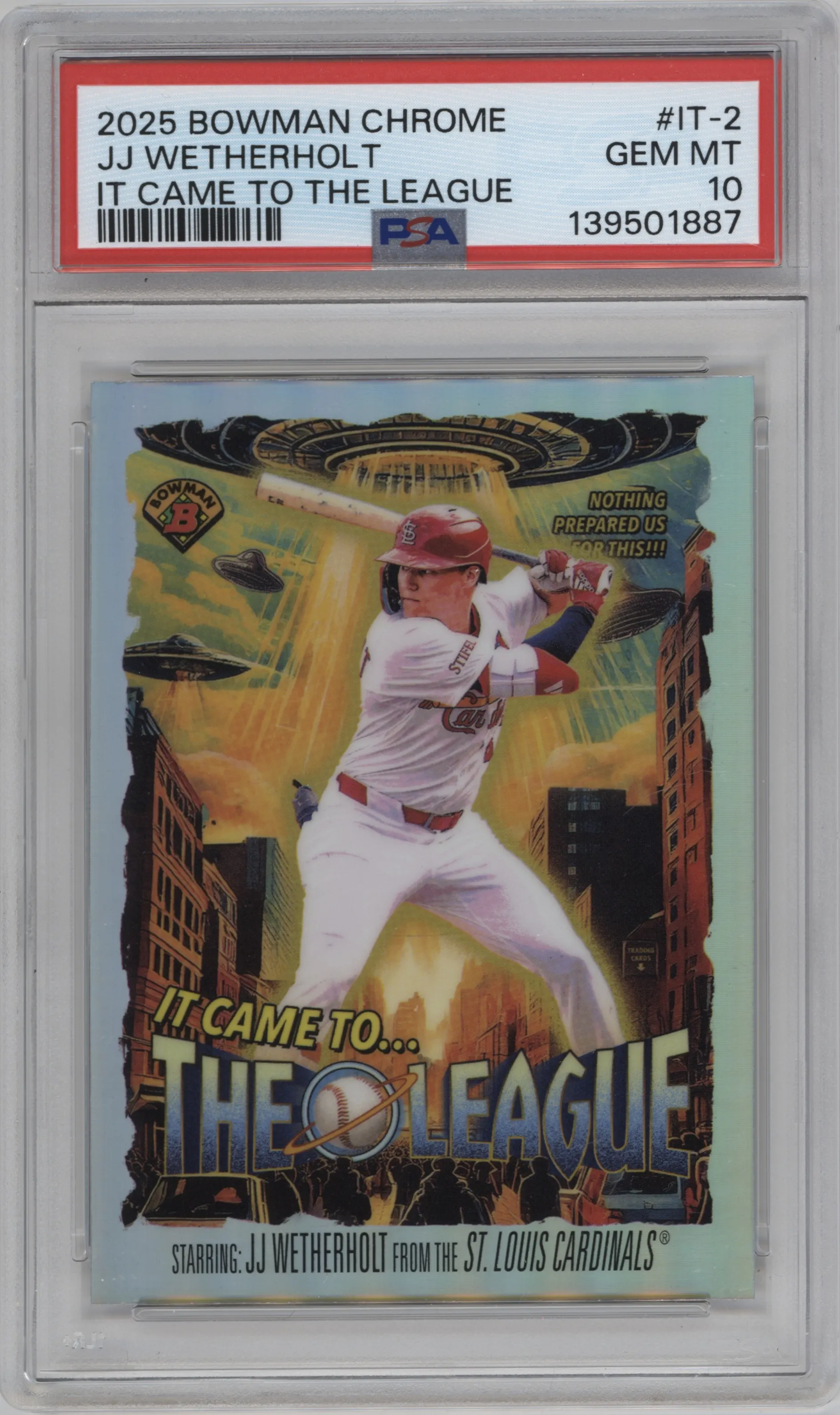 2025 Bowman Chrome It Came To The League JJ Wetherholt #IT-2 PSA 10