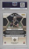 Drew Brees from the 2022 Panini Mosaic set featuring a Orange Fluorescent parallel graded by PSA and given an overall grade of 10.