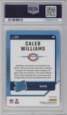 Caleb Williams from the 2024 Donruss set featuring a Red Wave parallel graded by PSA and given an overall grade of 10.