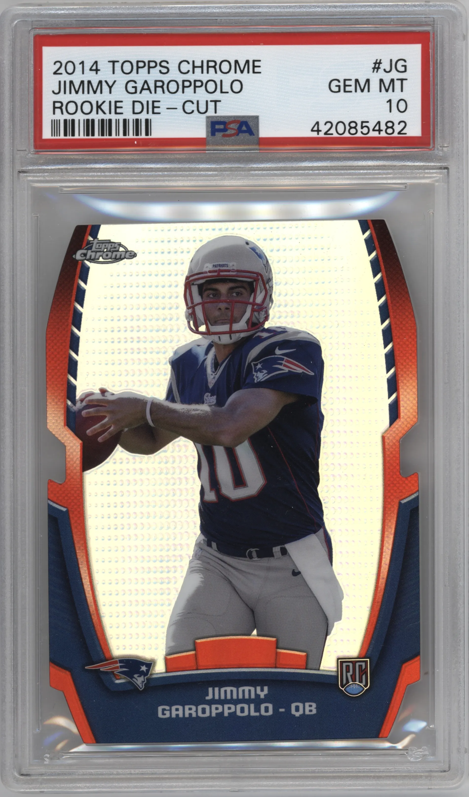 2014 Topps Chrome Rke.Die-Cut Jimmy Garoppolo #CRDC-JG PSA 10
