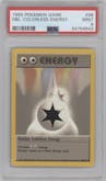 Double Colorless Energy from the 1999 Pokemon set graded by PSA and given an overall grade of 9.