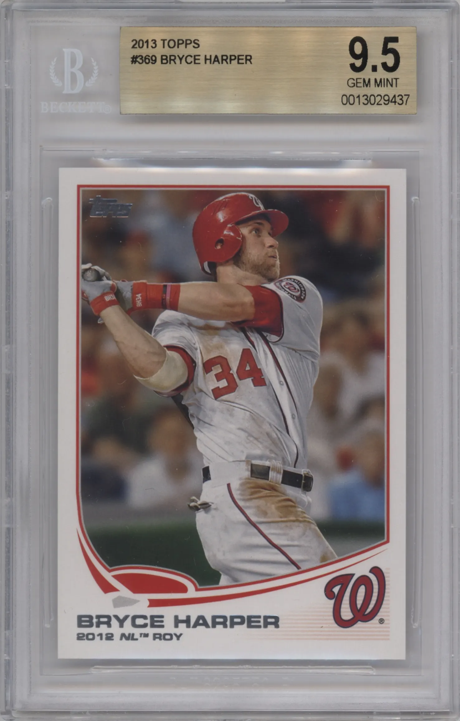2013 Topps Bryce Harper #369 BGS 9.5