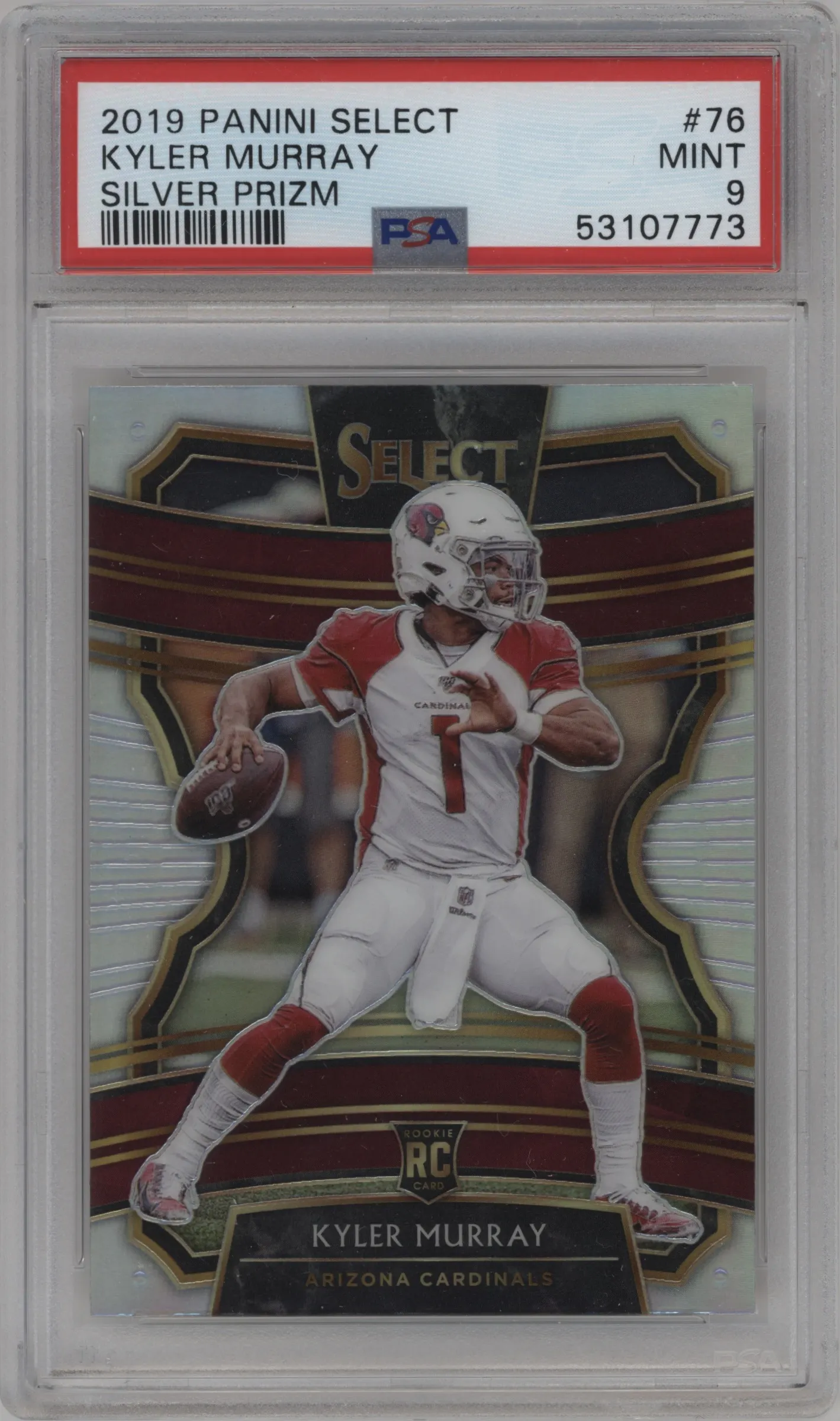 2019 Panini Select Kyler Murray Silver Prizm PSA 9