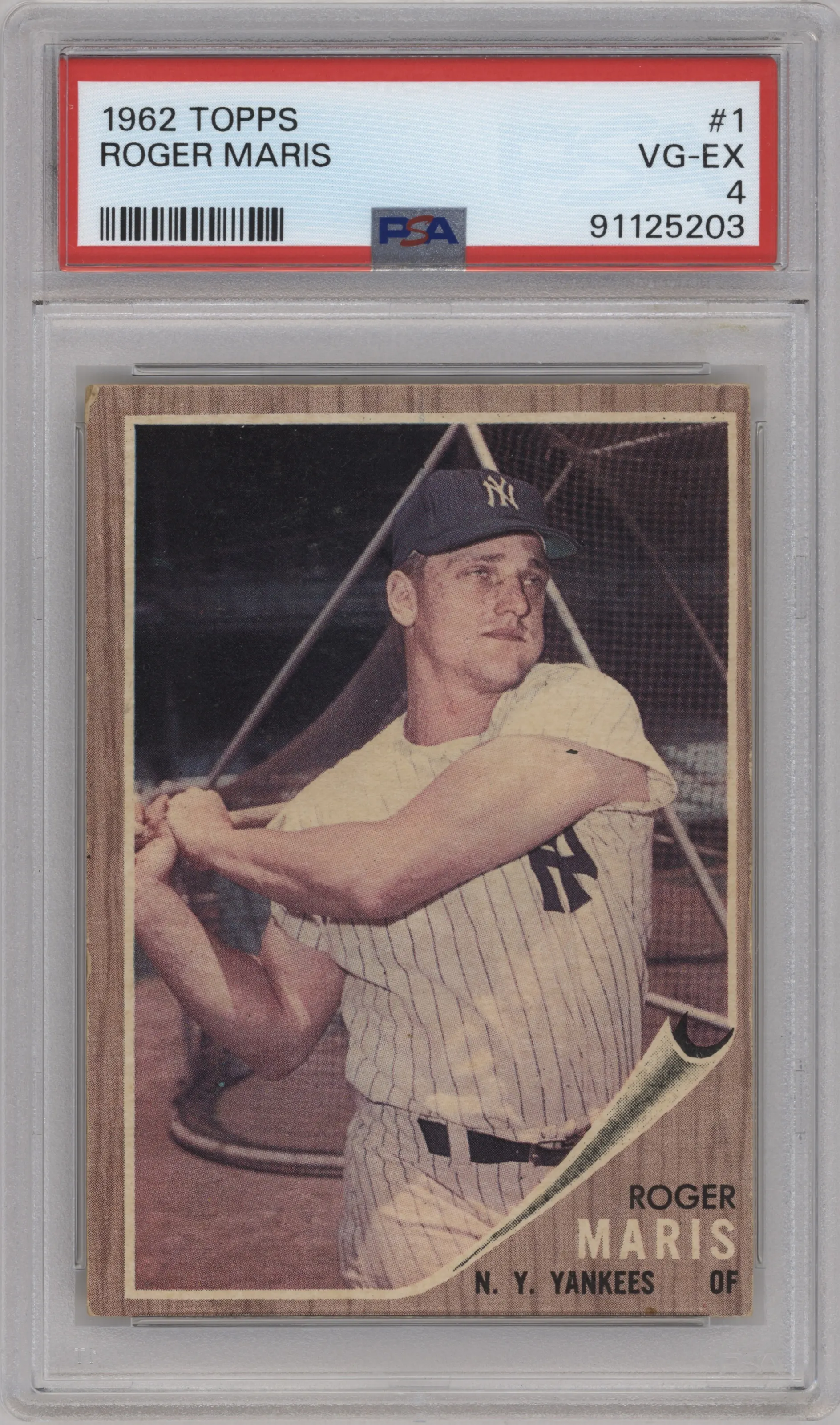 1962 Topps Roger Maris #1 PSA 4