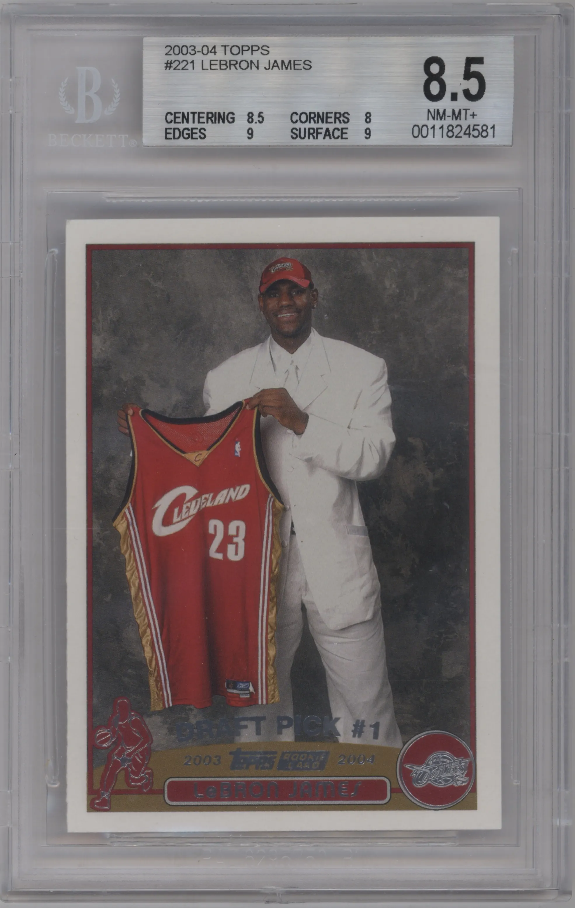 2003 Topps LeBron James #221 BGS 8.5