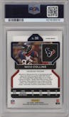 Nico Collins from the 2021 Panini Prizm set featuring a Lazer parallel graded by PSA and given an overall grade of 10.