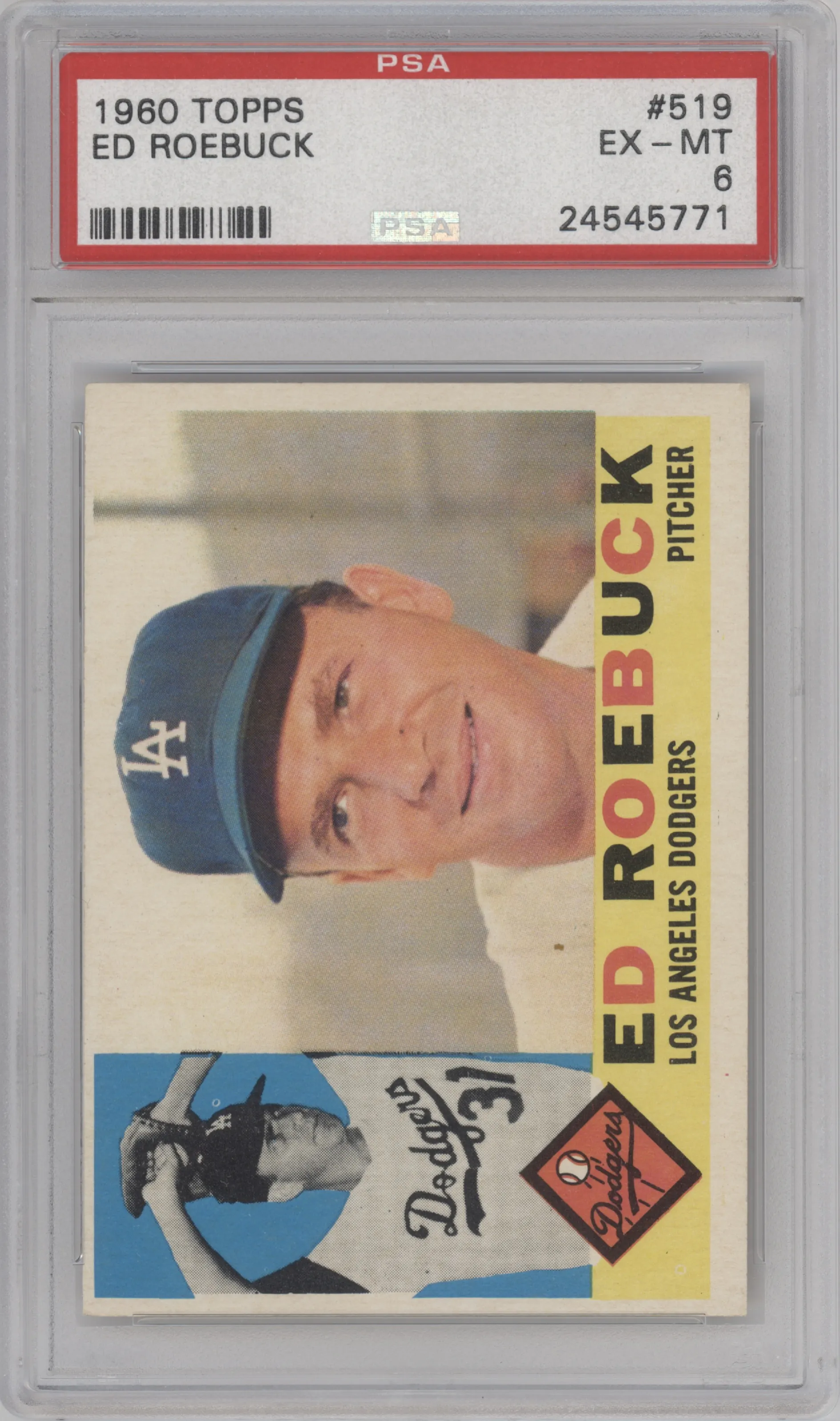 1960 Topps Ed Roebuck #519 PSA 6
