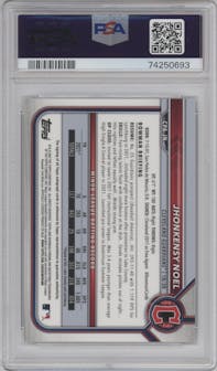 Jhonkensy Noel from the 2022 Bowman set graded by PSA and given an overall grade of 10.