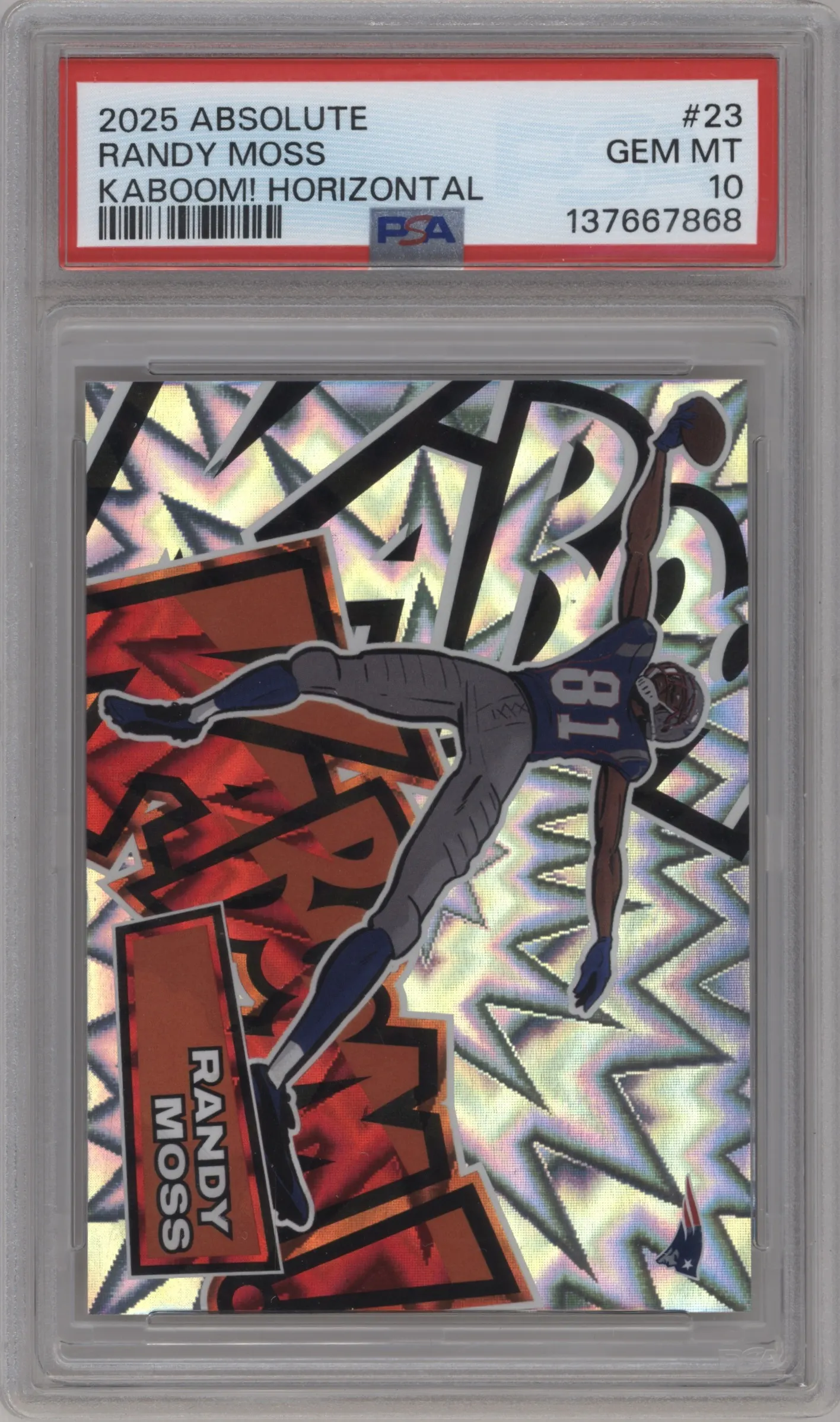 2025 Panini Absolute Kaboom Horizontal Randy Moss #23 PSA 10