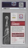 Joel Embiid from the 2014-15 Panini Totally Certified set graded by PSA and given an overall grade of 9.