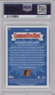 Hovering Holliday from the 2024 Bowman Chrome set graded by PSA and given an overall grade of 10.