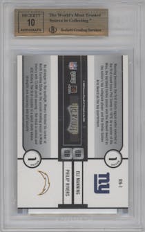 Eli Manning/Philip Rivers  from the 2004 Playoff Contenders set graded by Beckett and given an overall grade of 9.5.