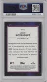 Julio Rodriguez from the 2022 Bowman’s Best   set graded by PSA and given an overall grade of 9.