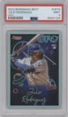Julio Rodriguez from the 2022 Bowman’s Best   set graded by PSA and given an overall grade of 9.