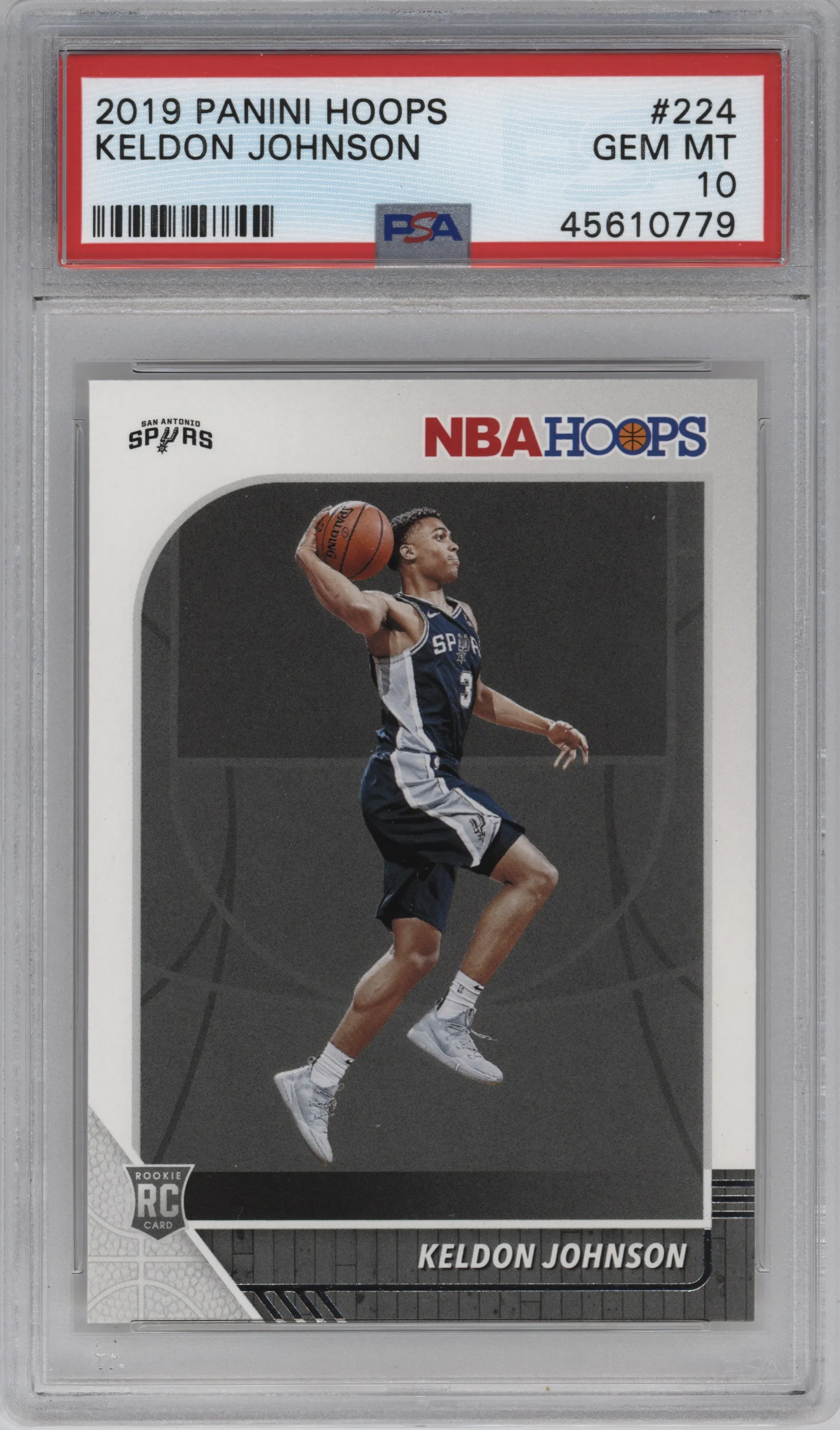 2019 Panini NBA Hoops Keldon Johnson PSA 10