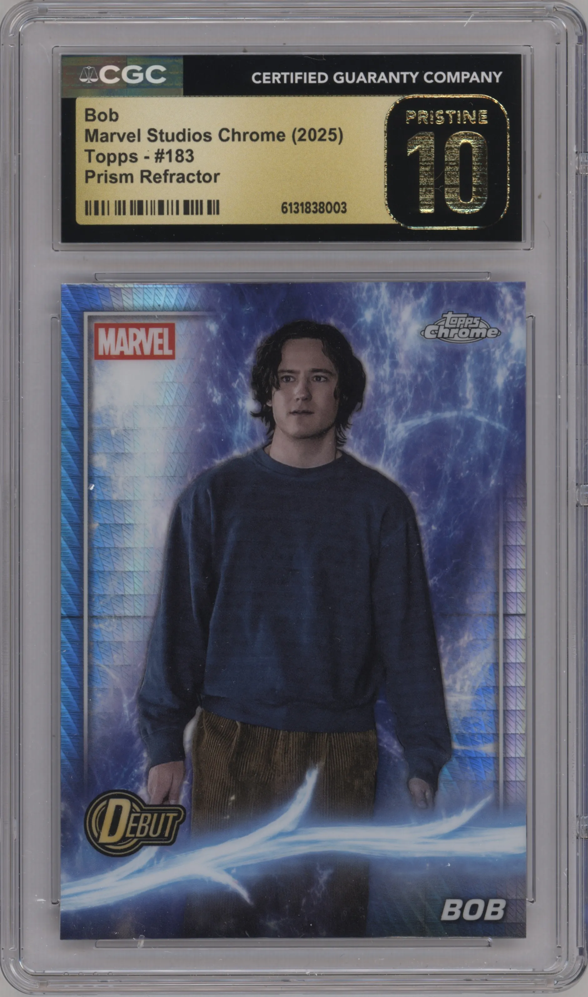 2025 Topps Chrome Marvel Studios Bob Prism Refractor CGC 10