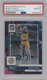 Buddy Hield from the 2022-23 Panini Donruss Optic  set featuring a Choice Nebula parallel graded by PSA and given an overall grade of 10.