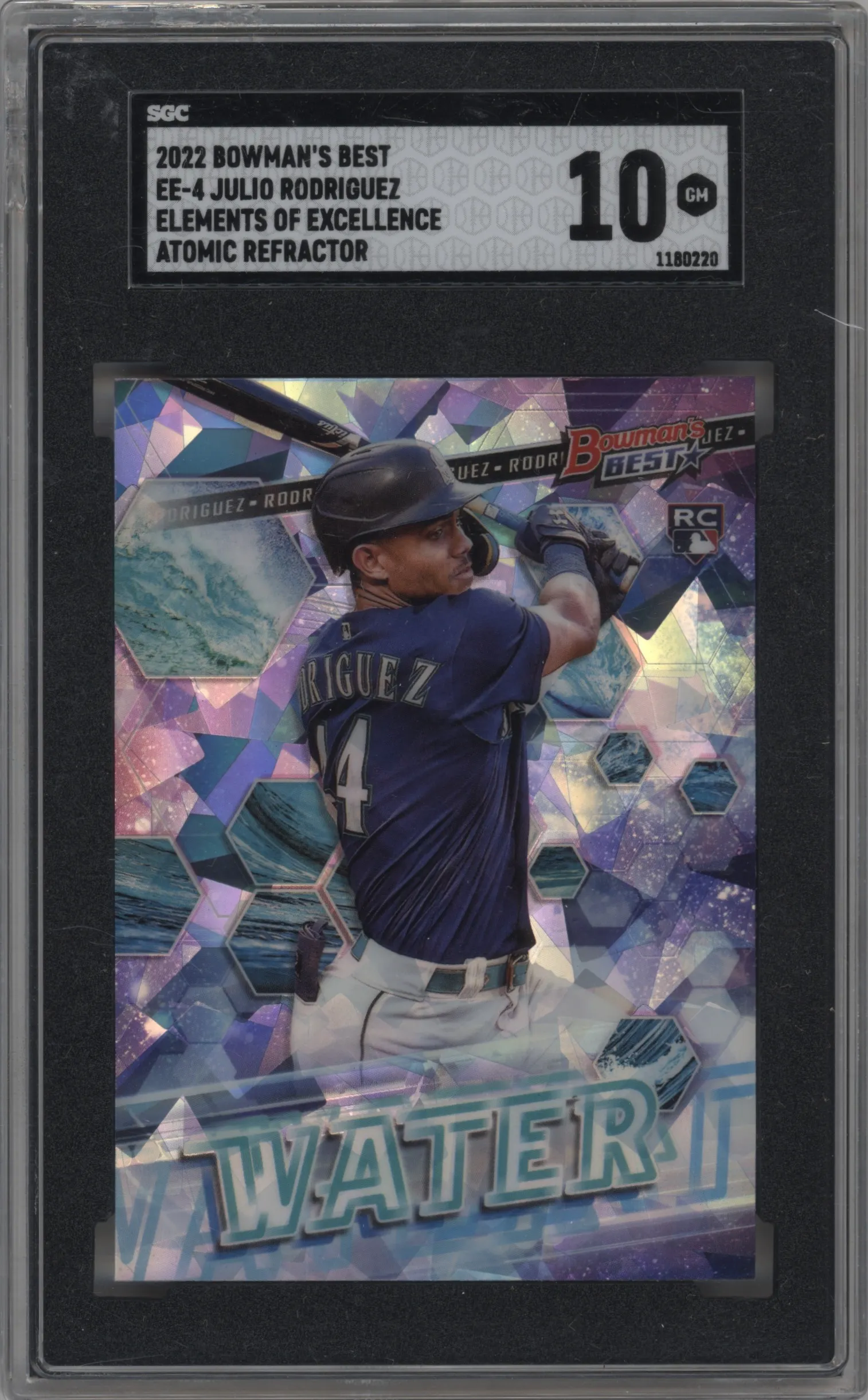 2022 Bowman’s Best Elements of Excel. Julio Rodriguez Atomic Refractor SGC 10
