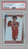 Jalen Johnson from the 2021-22 Panini Donruss Optic set featuring a Holo parallel graded by PSA and given an overall grade of 10.
