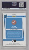 Jalen Johnson from the 2021-22 Panini Donruss Optic set featuring a Holo parallel graded by PSA and given an overall grade of 10.