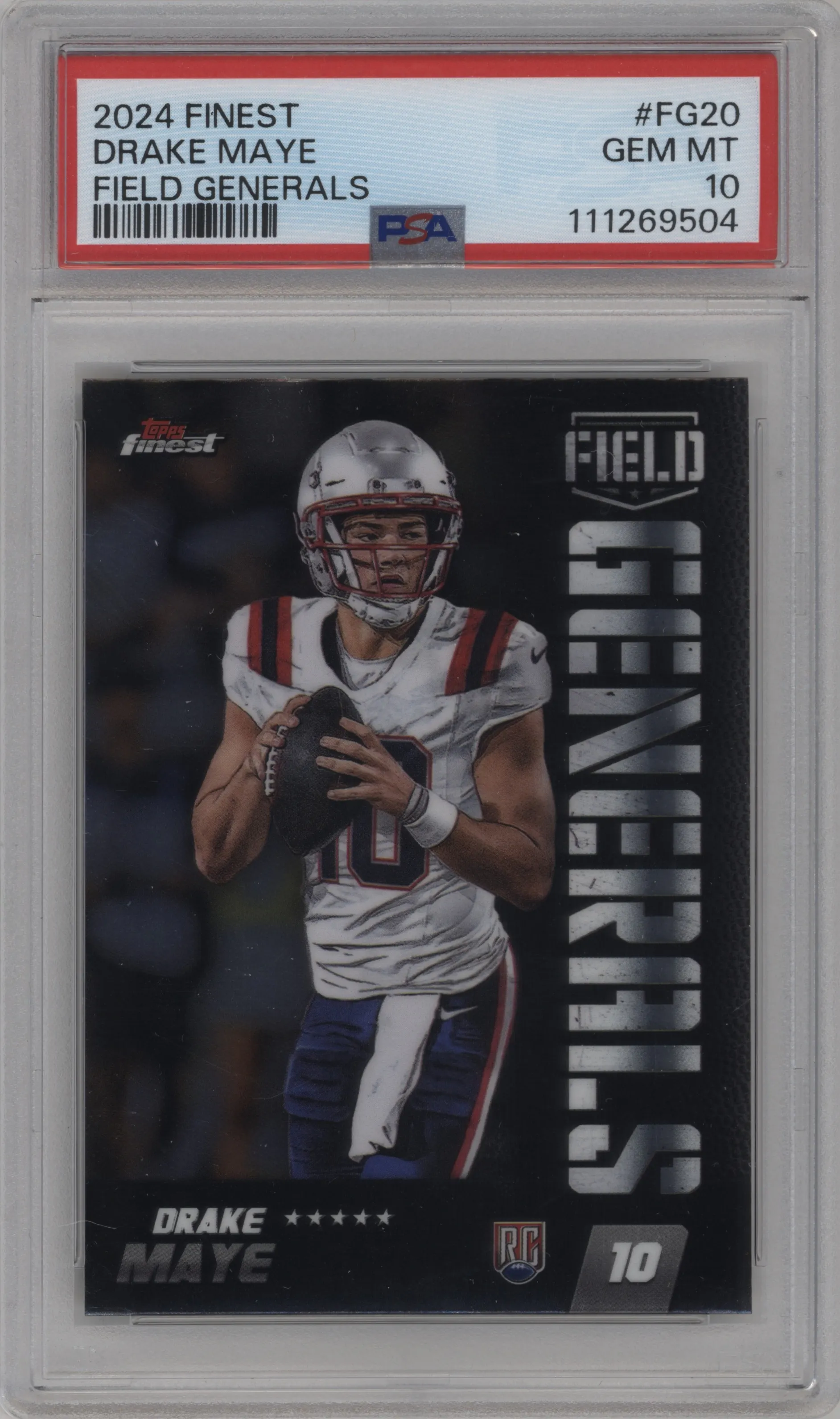2024 Finest Field Gen. Drake Maye PSA 10